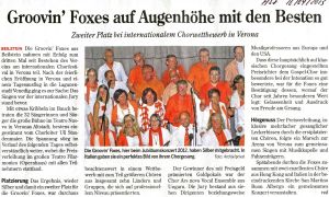 Groovin' Foxes Chronik 04/2013