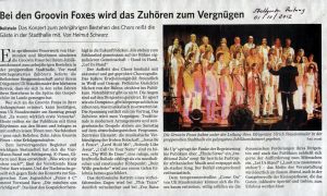 Groovin' Foxes Chronik 09/2012
